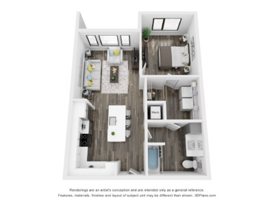 1 Bedroom, 1 Bath Unit